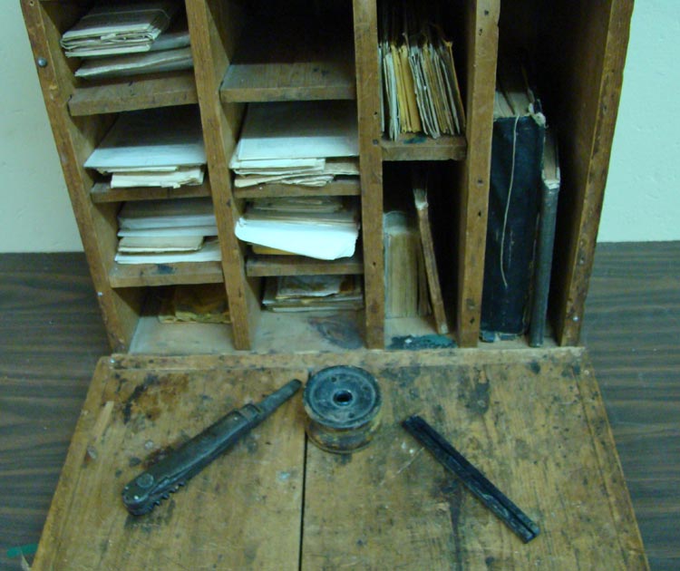 The View of the Desk as it Came From The Family After 140 Years